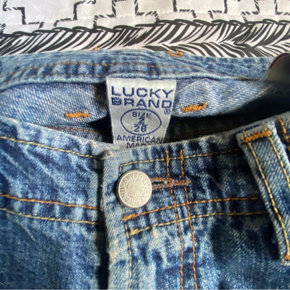 Vintage Jeans Lucky Brand Relay Crop Blue Denim size 2 26 - Picture 3 of 9